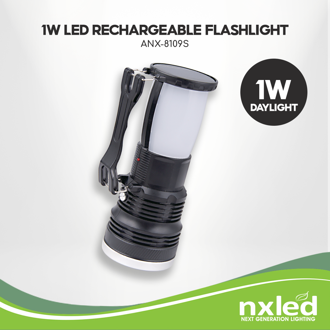 NxLed Solar Rechargeable Flashlight (ANX-8109S) - Image 4