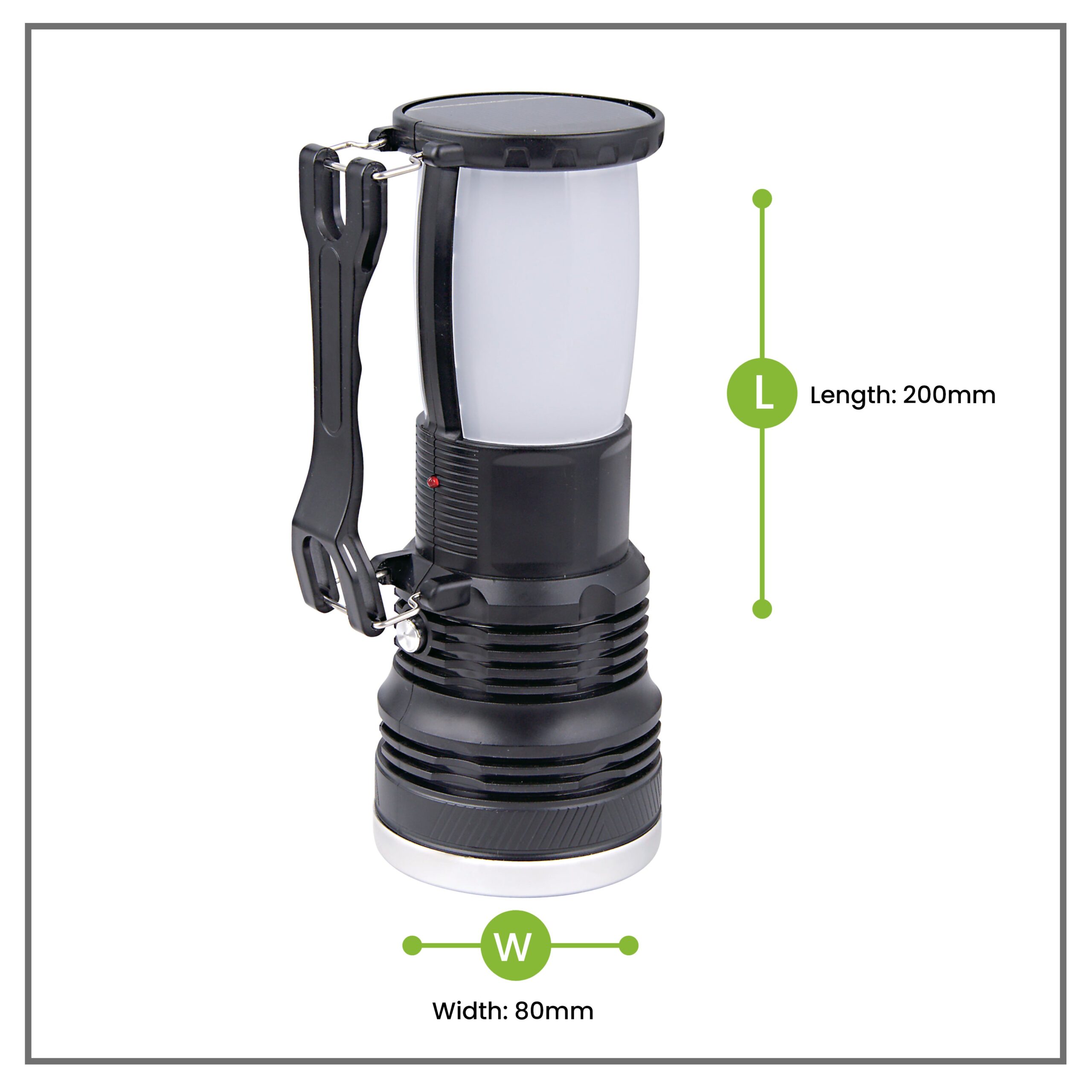 NxLed Solar Rechargeable Flashlight (ANX-8109S) - Image 3