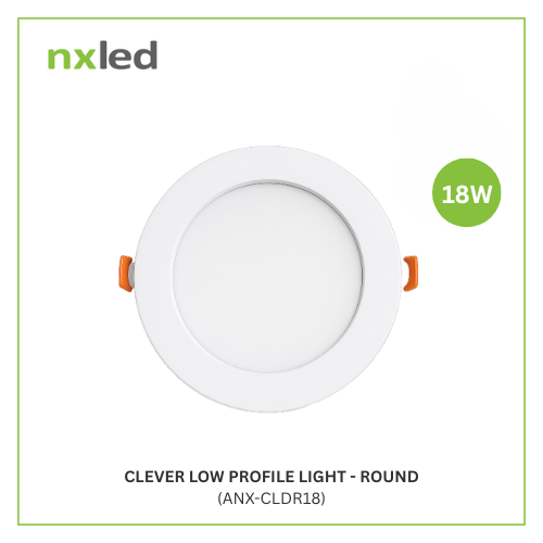 NxLed Clever Low Profile Light - Round 18W (ANX-CLDR18)