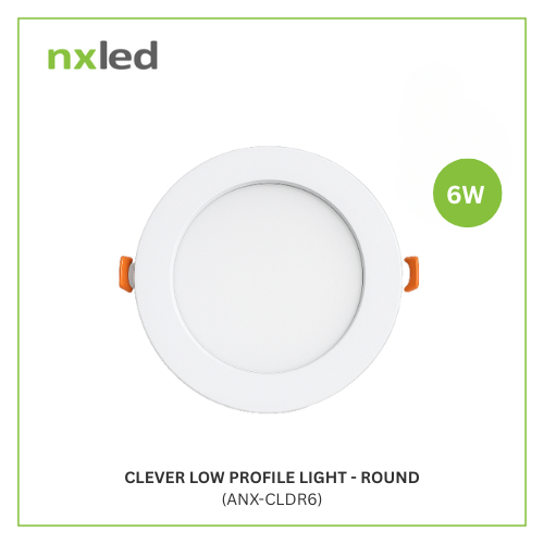 NxLed Clever Low Profile Light - Round 6W (ANX-CLDR6)