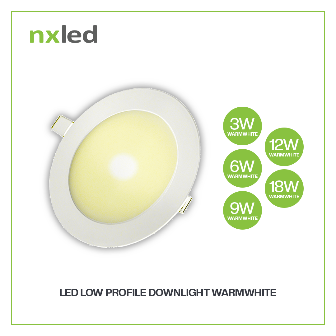 NxLed Round LED Low Profile Downlight 3W White (ANX-LPR3D) / (ANX-LPR3W) - Image 2