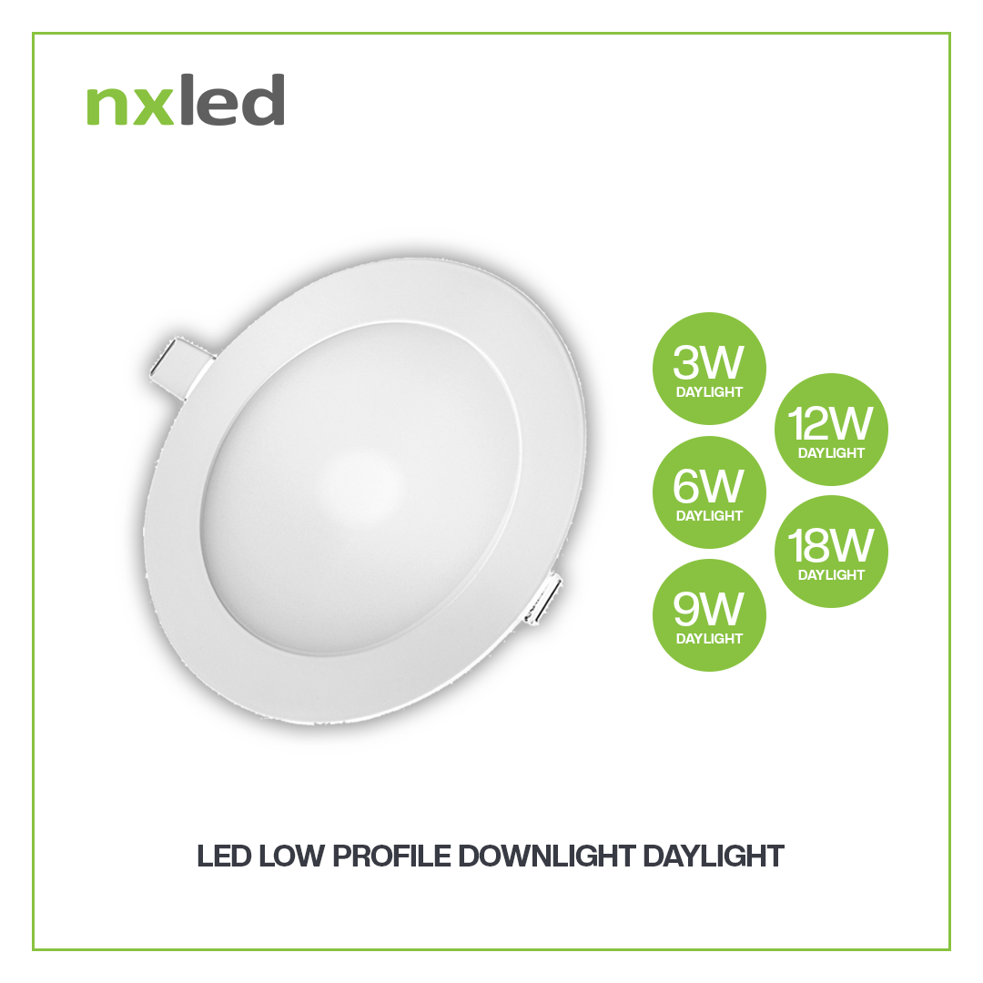 NxLed Round LED Low Profile Downlight 3W White (ANX-LPR3D) / (ANX-LPR3W)