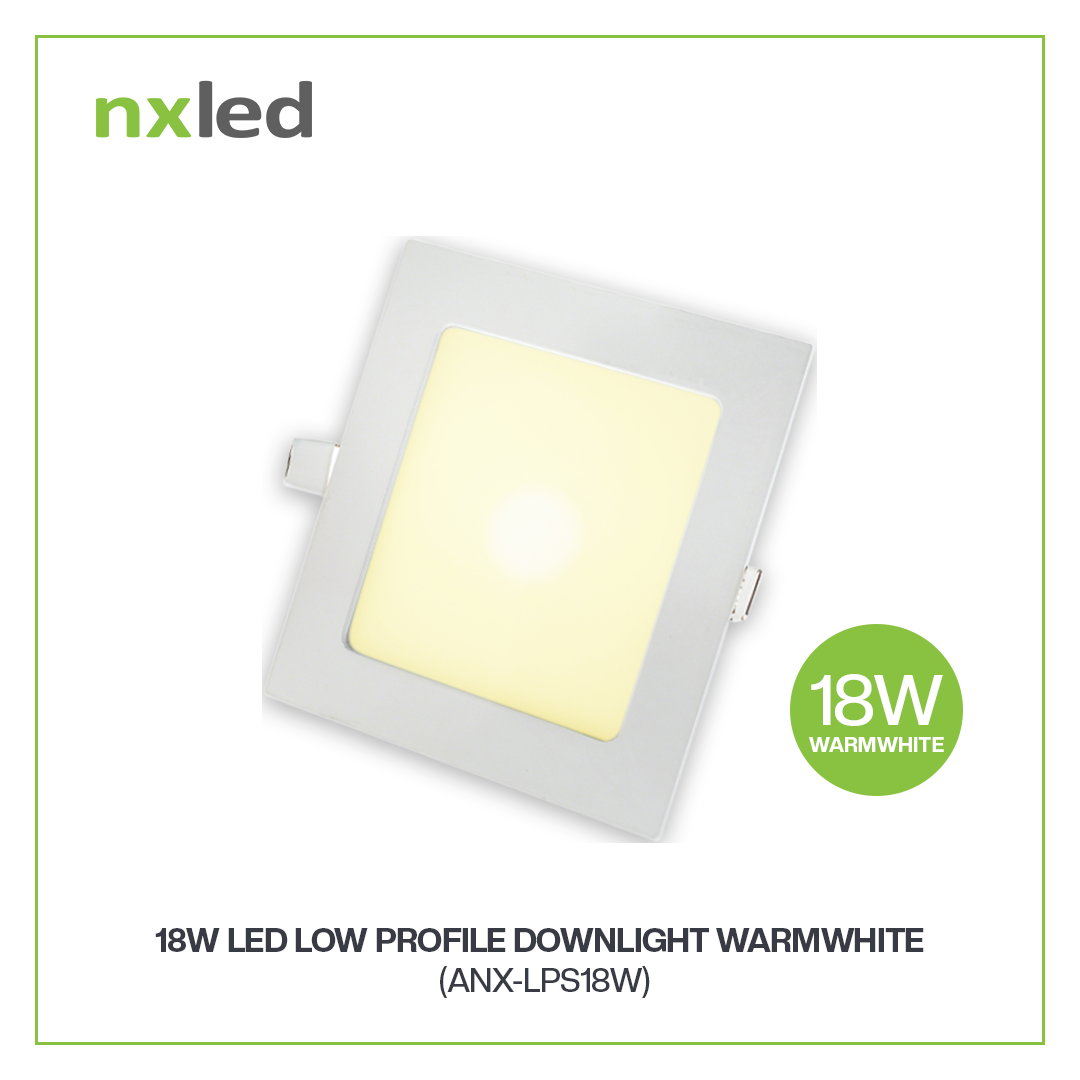 NxLed Square LED Low Profile Downlight 18W White (ANX-LPS18D) / (ANX-LPS18W) - Image 2