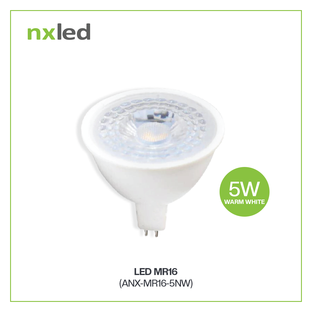 NxLed LED MR16 (Narrow Spot) - Warm White 5W (ANX-MR16-5NW)