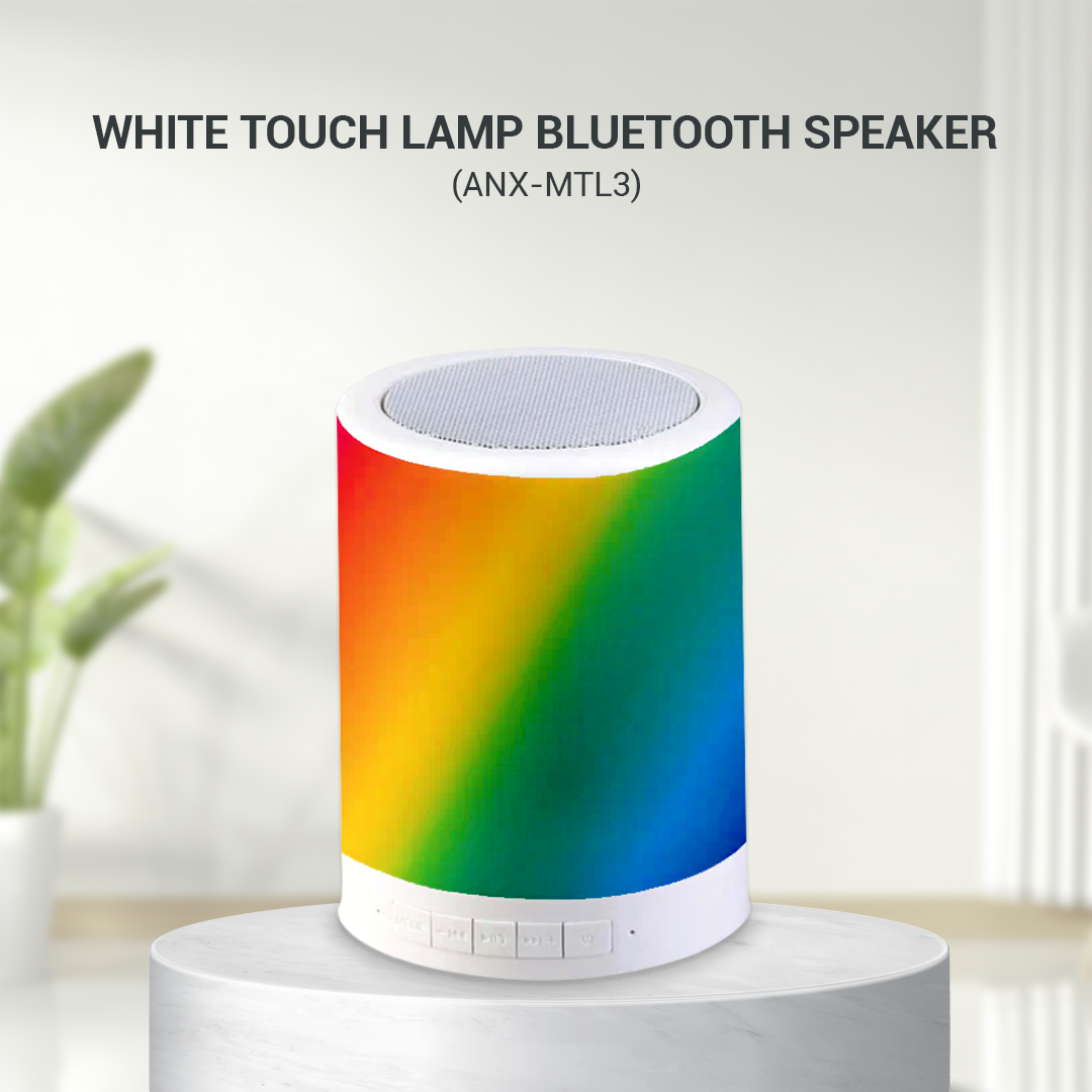 NxLed Smart Music Touch Lamp Bluetooth Speaker - White (ANX-MTL3) - Image 3