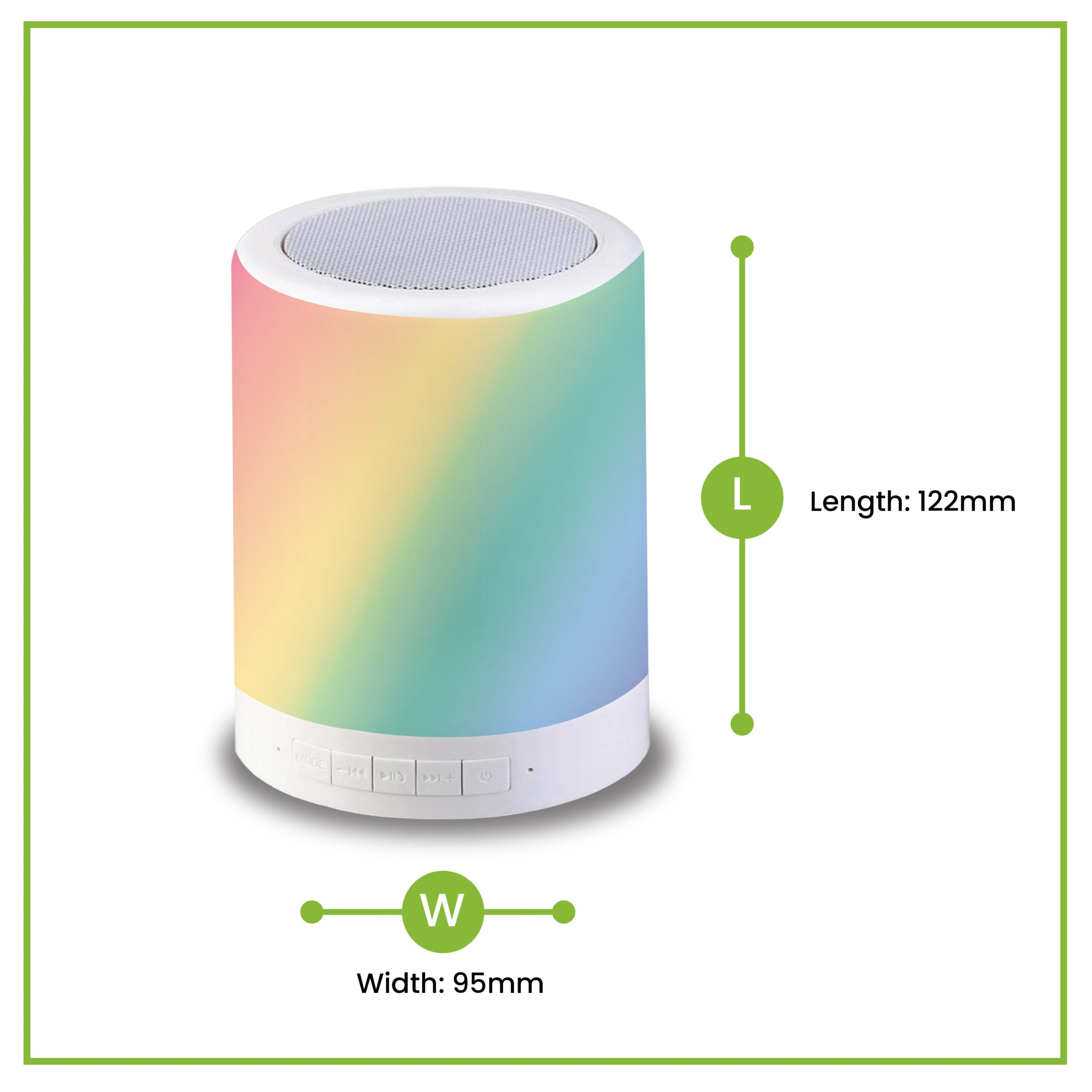 NxLed Smart Music Touch Lamp Bluetooth Speaker - White (ANX-MTL3) - Image 2