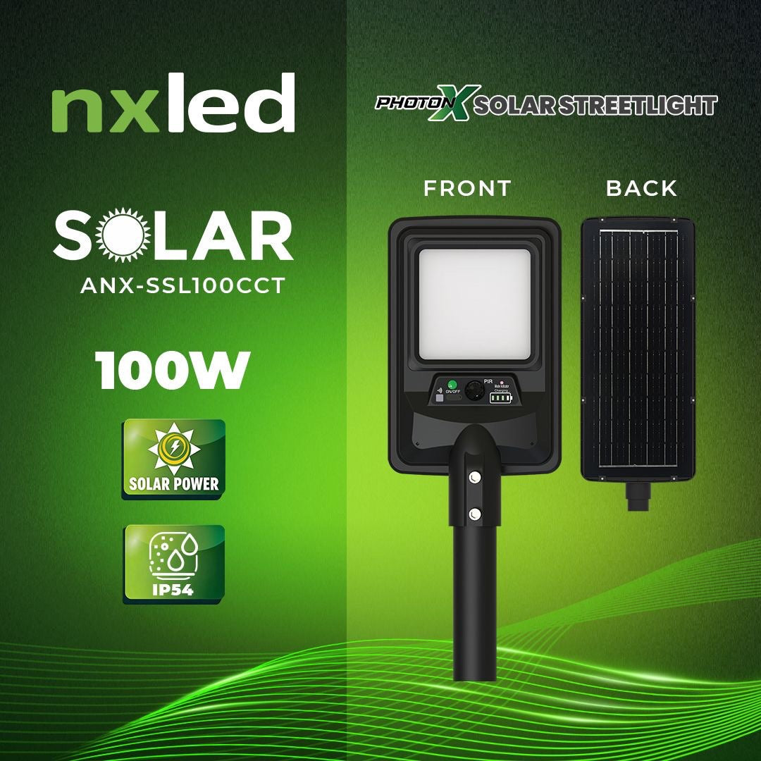 NxLed Solar Streetlight 100W (ANX-SSL100CCT)