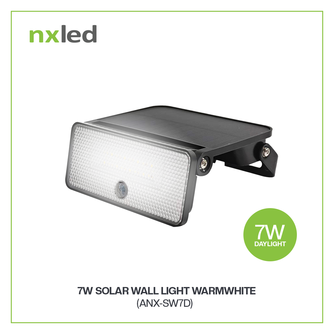 NxLed Solar Wall Light - 7W (ANX-SW7D) / (ANX-SW7W)