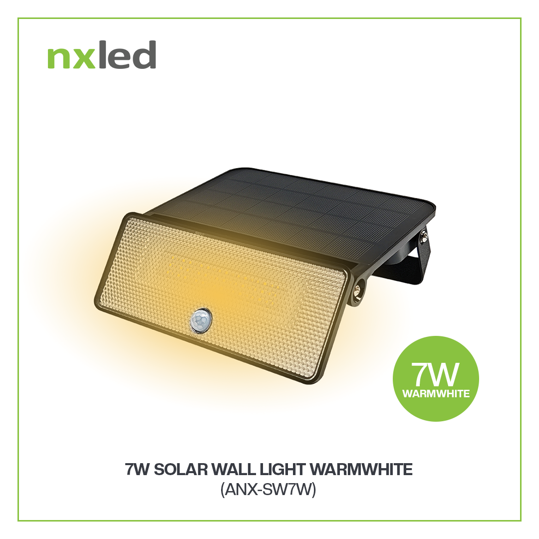 NxLed Solar Wall Light - 7W (ANX-SW7D) / (ANX-SW7W) - Image 2
