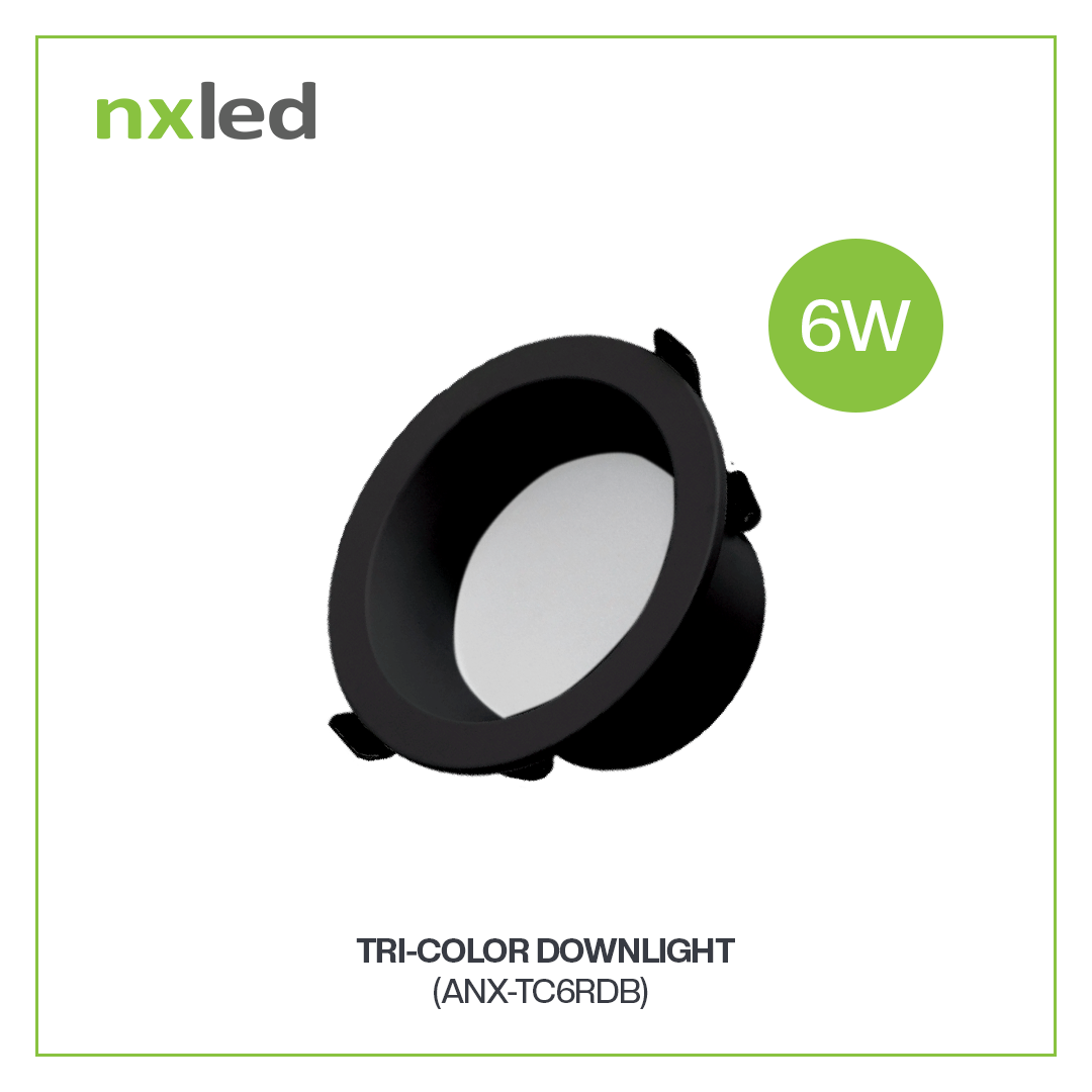 NxLed Tricolor Downlight 6W (ANX-TC6RDW) / (ANX-TC6RDB) - Image 2