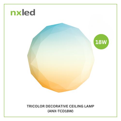 NxLed Tricolor Decorative Ceiling Lamp 18W (ANX-TCD18W)