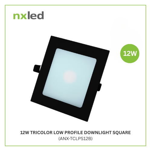 NxLed Tricolor Low Profile Downlight 12W (ANX-TCLPS12B)