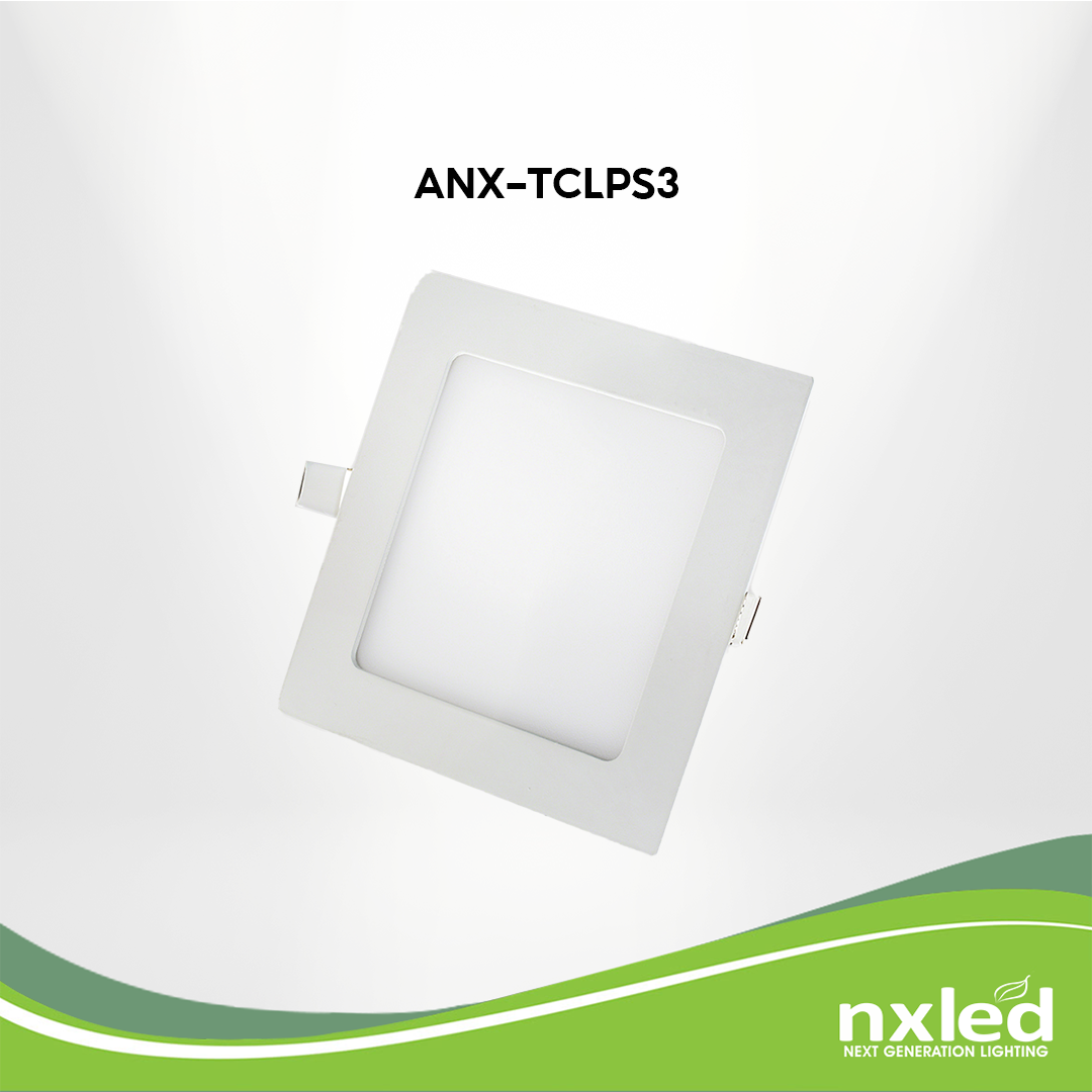 Tricolor Low Profile Downlight – Sleek Square Design with Customizable Ambiance