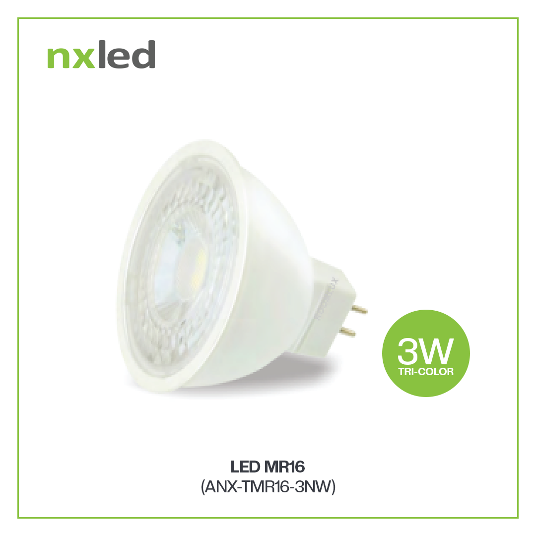 NxLed LED MR16 - Tricolor 3W (ANX-TMR16-3NW)