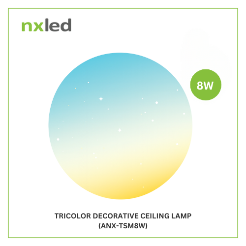 NxLed Tricolor Decorative Ceiling Lamp 8W (ANX-TSM8W)