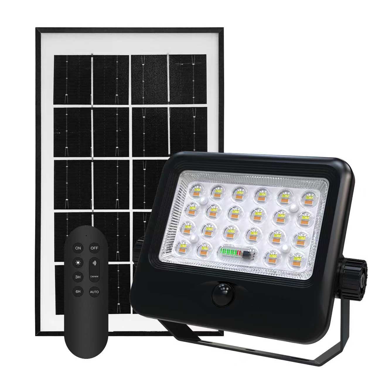 Tricolor Solar Floodlight CCT Series – Reliable, Weatherproof, and Solar-Powered