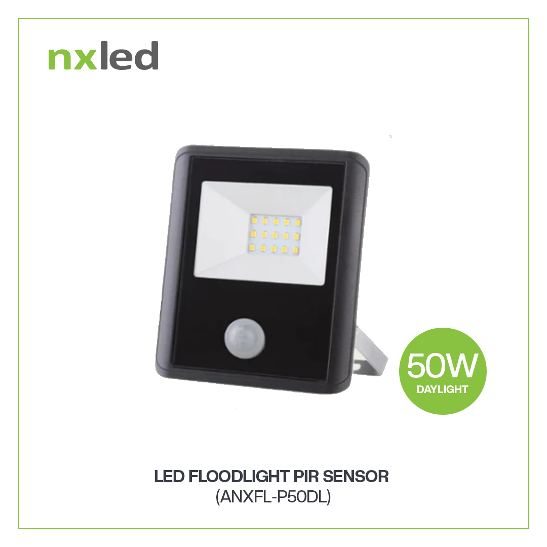 NxLed LED Floodlight with PIR Sensor 50W (ANXFL-P50DL)