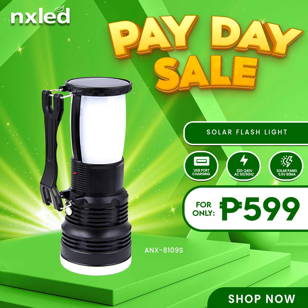 NxLed Solar Rechargeable Flashlight (ANX-8109S) - Image 8